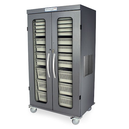 Harloff Double Column Medical Storage Cabinet, Glass Doors, Key Lock MSPM82-00GK
